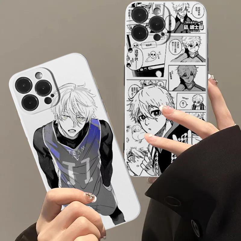 Cellphone Case For Redmi 10 5G 10C A1 4G 9 9C 9A 9T K20 K40 PRO NOTE 11E 9 POCO F2 F3 X2 Phone Casing Anime Blue Lock Isagi Yoichi Nagi Seishiro Bachira Meguru Soft Popular Silicone Cartoon Shockproof Full Protection TPU Anti-falling