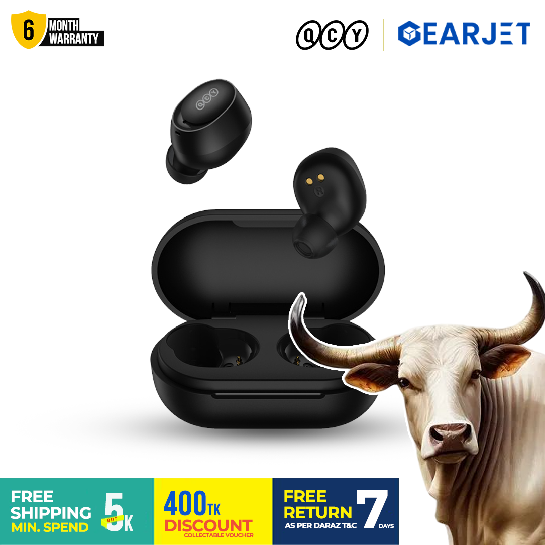 QCY ArcBuds Lite TWS Earbuds BT 5.3 32 Hours Battery Life ENC for HD Calling and QCY APP Customizable Control Wireless Bluetooth Earphones HT07 Lite/T17 for Men and Women