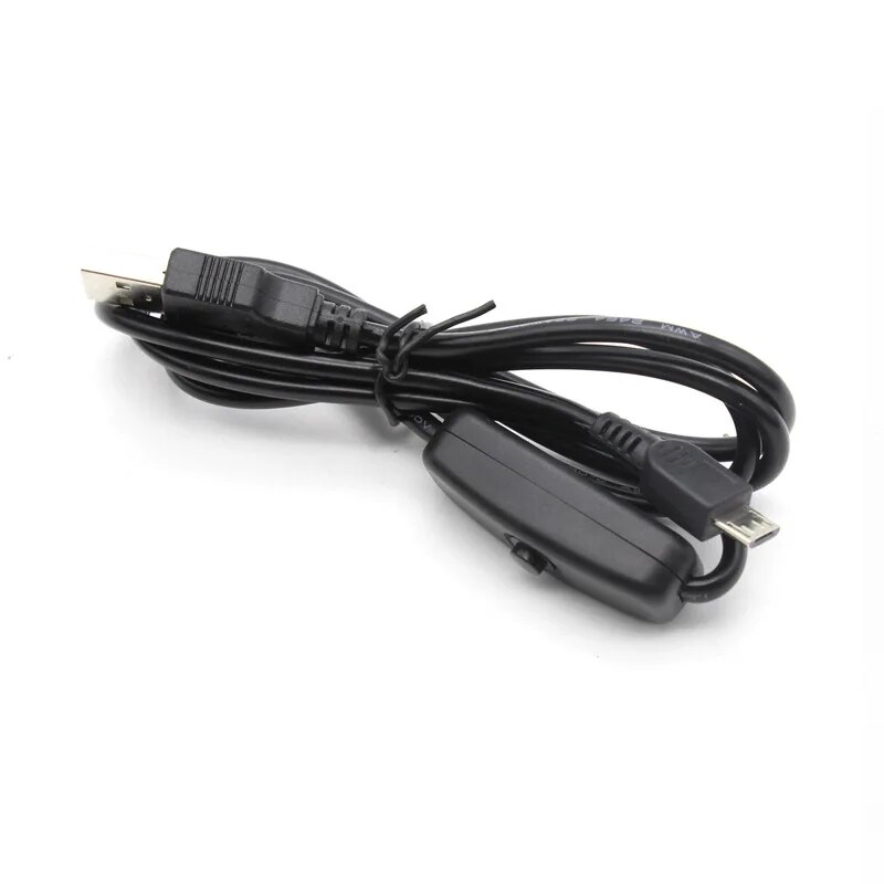 USB To DC Cable 5V 2.5A Micro USB Cable Charger AC Power Supply for Raspberry Pi 4 4B 5V 3A Type C with Switch. 