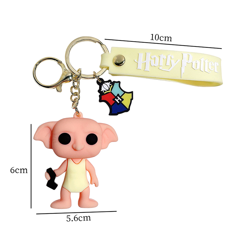 Harry Potter Keychain Cute Ron Hermione Voldemort And Gollum Doll Men's And Women's Bag Charms Qoddess. 