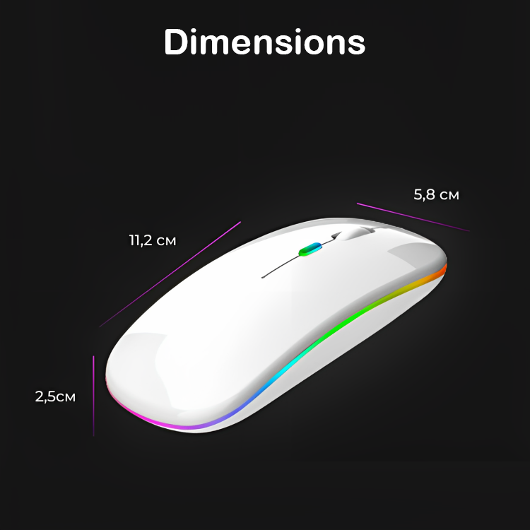 Bluetooth Mouse Plus Wireless Mouse M2 Dual Mode Rechargeable RGB Mouse DPI Button. 