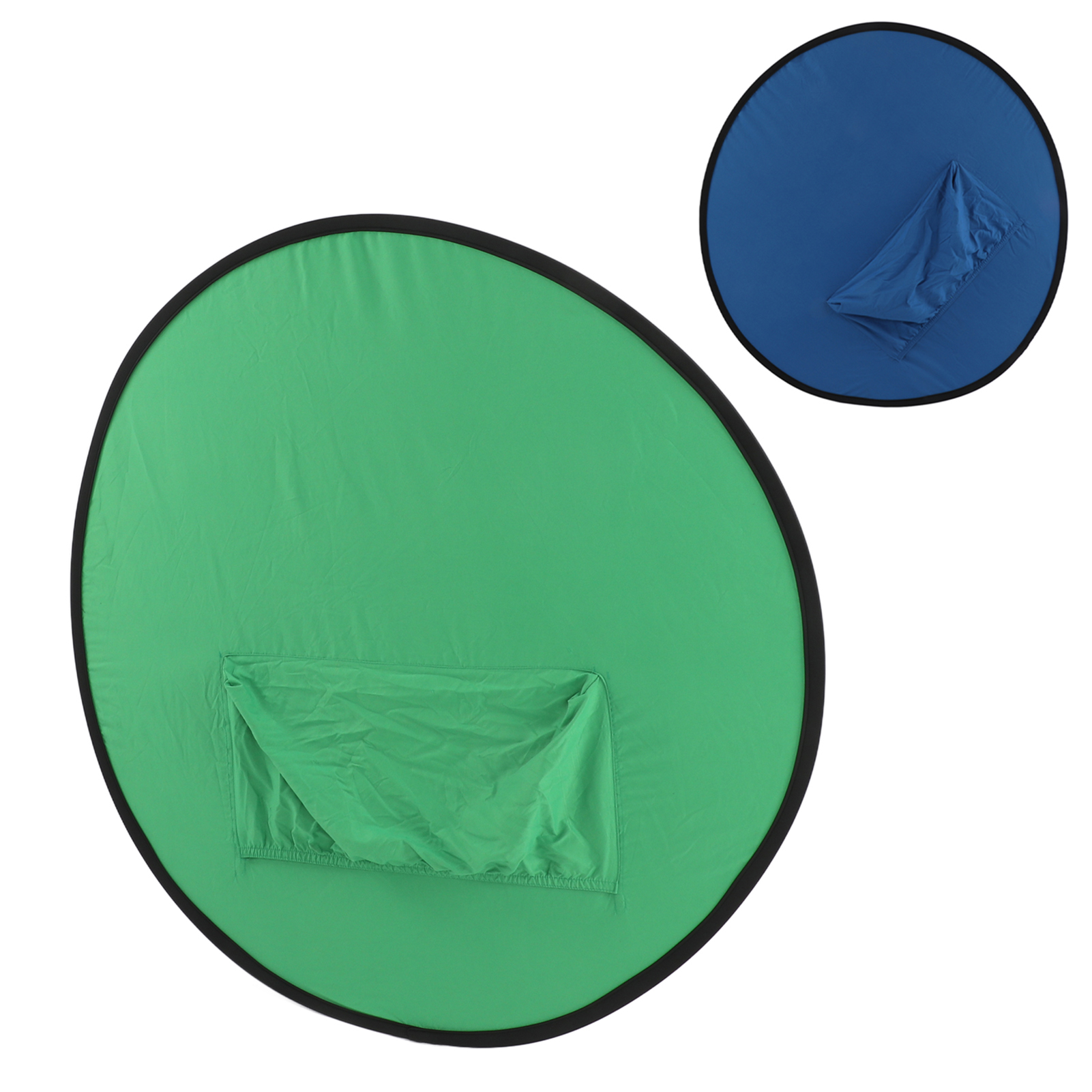 Blue Green Backdrop Portable Chromakey Background 110cm Round Collapsible For. 