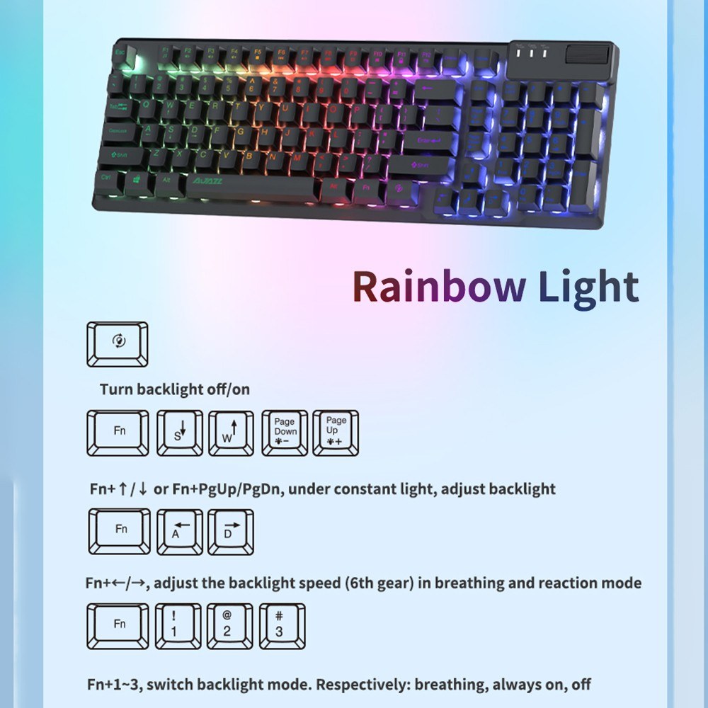 AJAZZ AF981 RGB Gaming Key Anti ghosting - blue. 