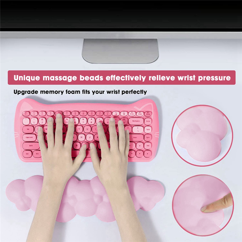 1 PCS Cloud Mouse Pad Wrist Support Ergonomic Palm Rest Purple for Computer,Laptop,Office Work,PC. 
