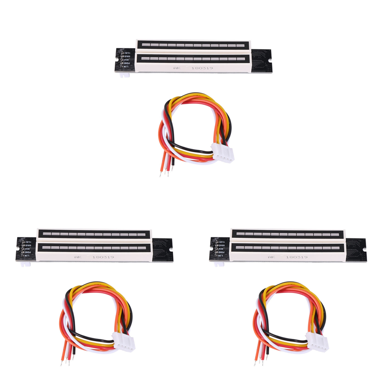 3X Dual 12 Music Level Indicator LED Spectrum VU Meter Amplifier Light Speed Adjustable Board for MP3 DC 7-12V()