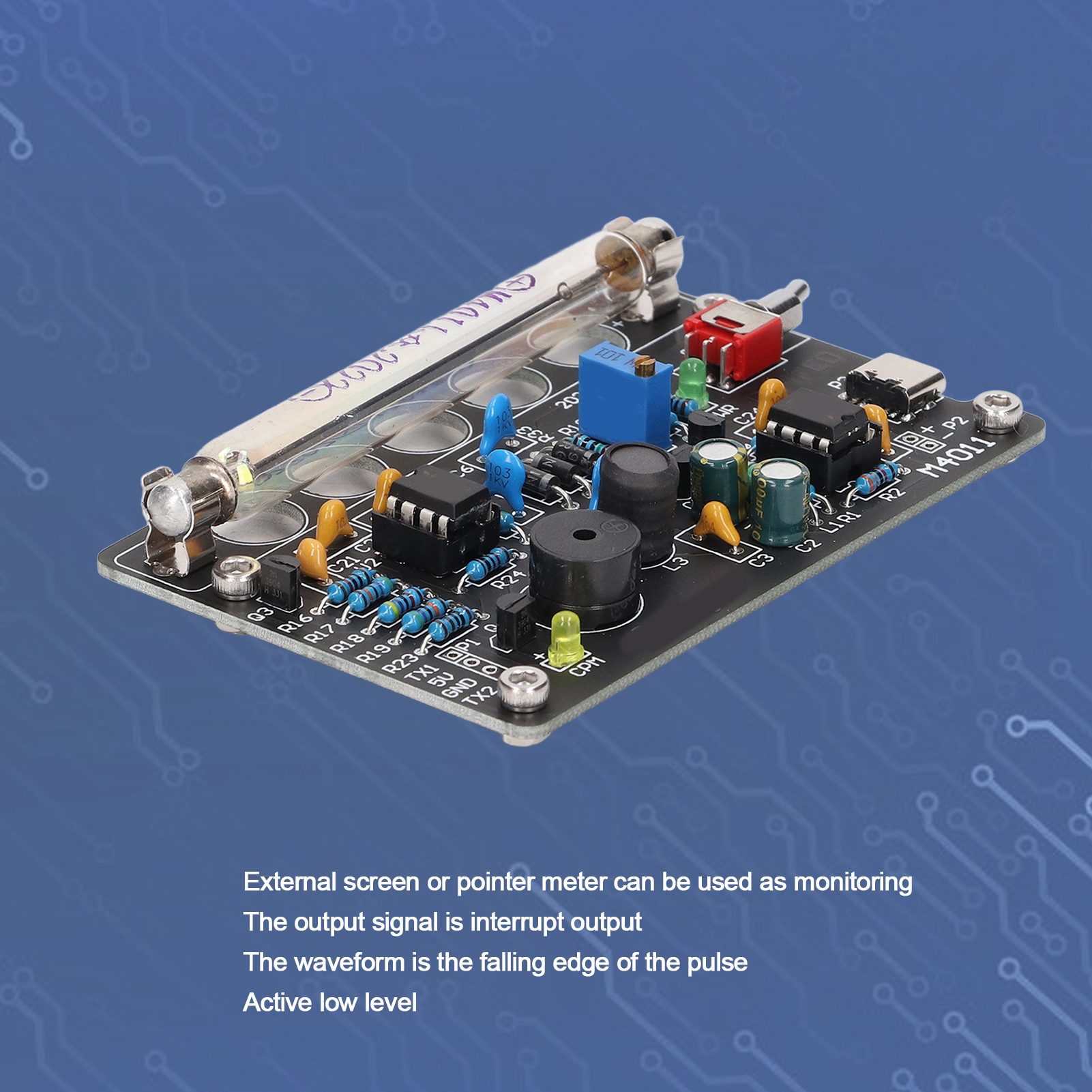 Geiger Counter Module, Nuclear Radiation Detector Stable Circuit Structure Resin for Marble. 