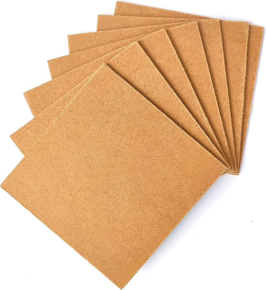 Square Shaped MDF Board Sheet Hardboard Sheets for Art and Crafts 10*10. 