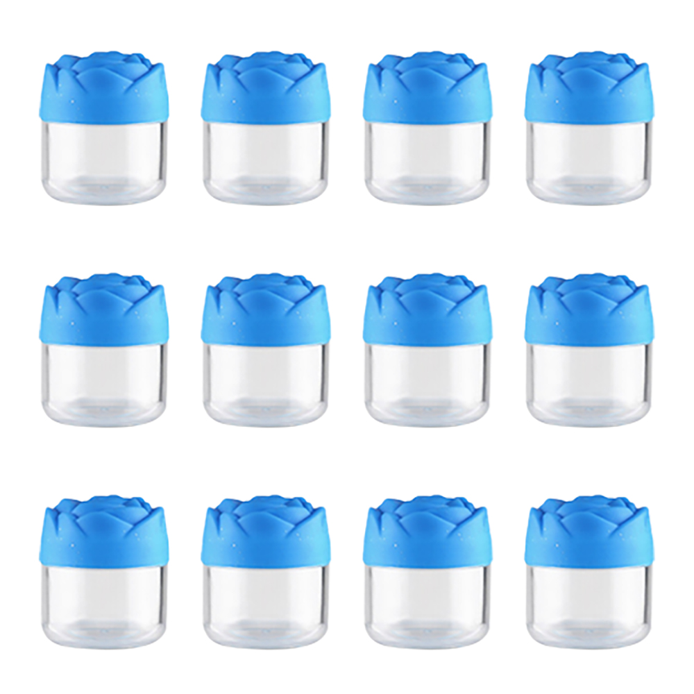 【3C VictoryEagle】Pieces 20g Plastic Cosmetic Containers with Rose Shaped Screw Caps Empty Makeup Sample Jars Lip Pot Jar