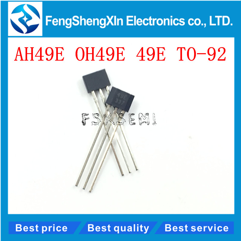 10pcs/lot New 49E TO-92 AH49E OH49E SS49E LINEAR HALL-EFFECT IC. 