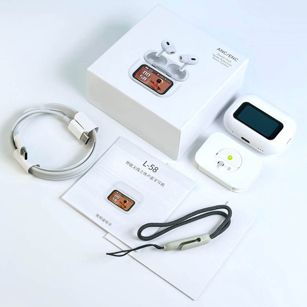 L-58 Tws Wireless  Earbuds Pro With LCD Display. 