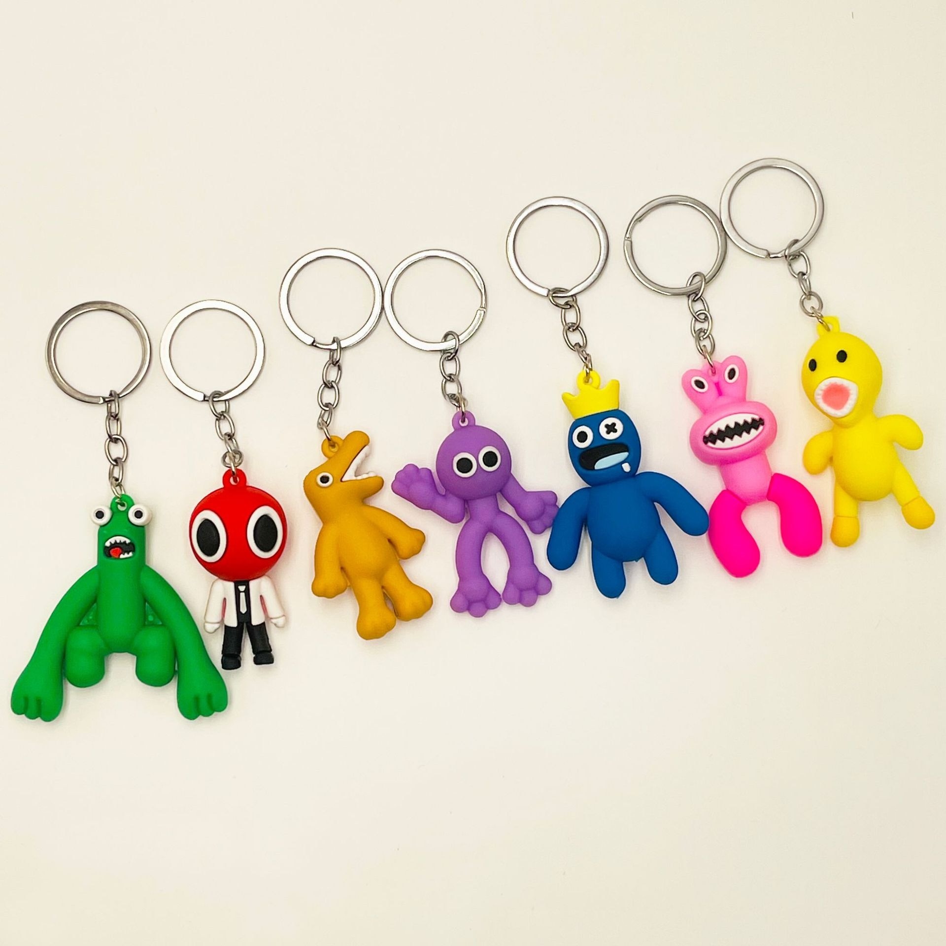 Hot Game Rainbow Friends Keychains Anime Cute Blue Monster Car Key Chains  Kawaii Toys Kids Christmas Gift Keyring - AliExpress