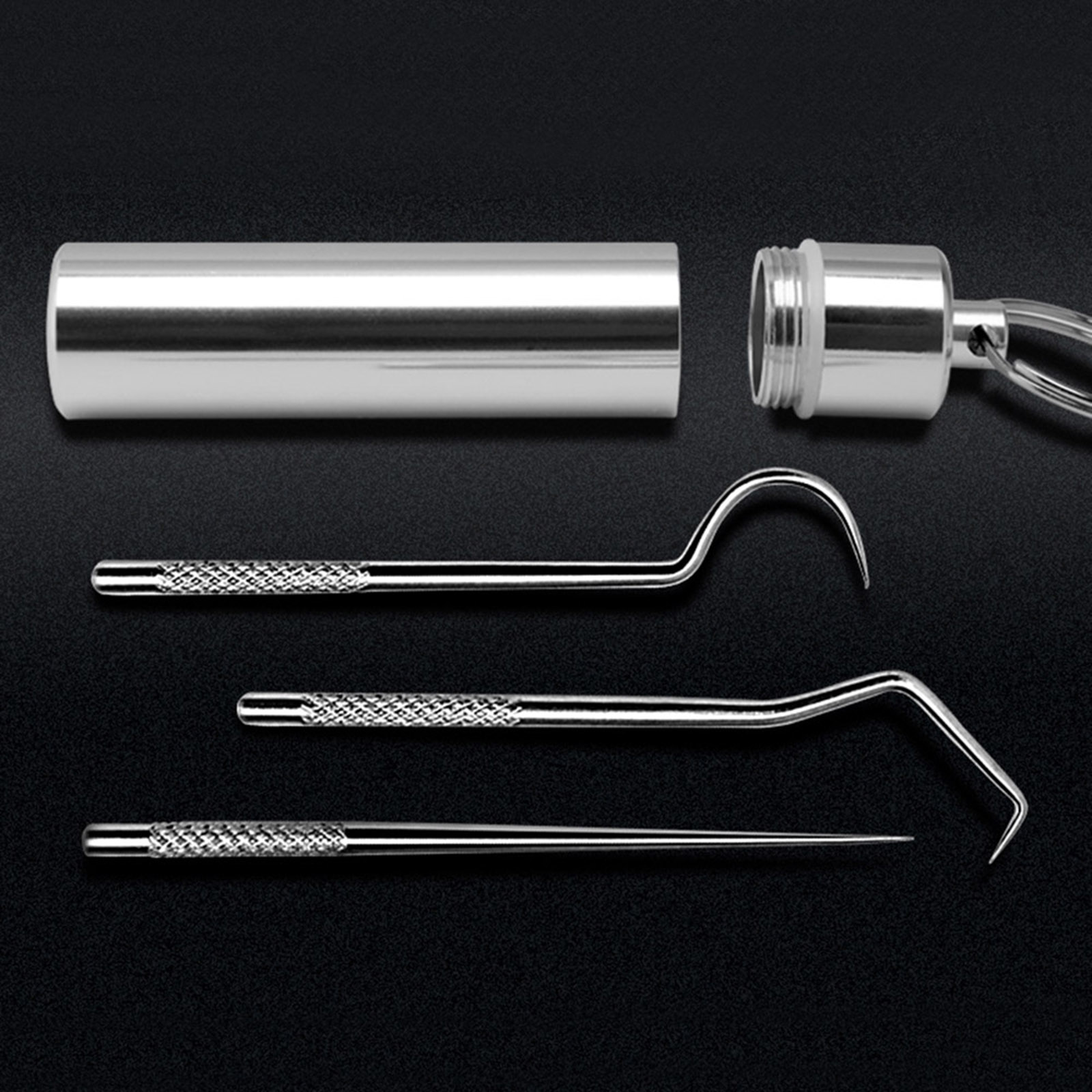 Metal Pocket Toothpick, Portable Titanium Toothpicks With Toothpick