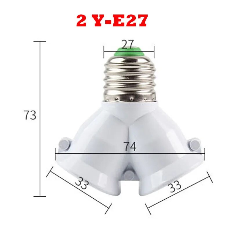 Universal E27 to 7E27 6E27 4E27 2E27 LED Light Lamp Holder 5E27 Screw Bulb Lamp Head Conversion 2E27 Extension Lamp Base White. 