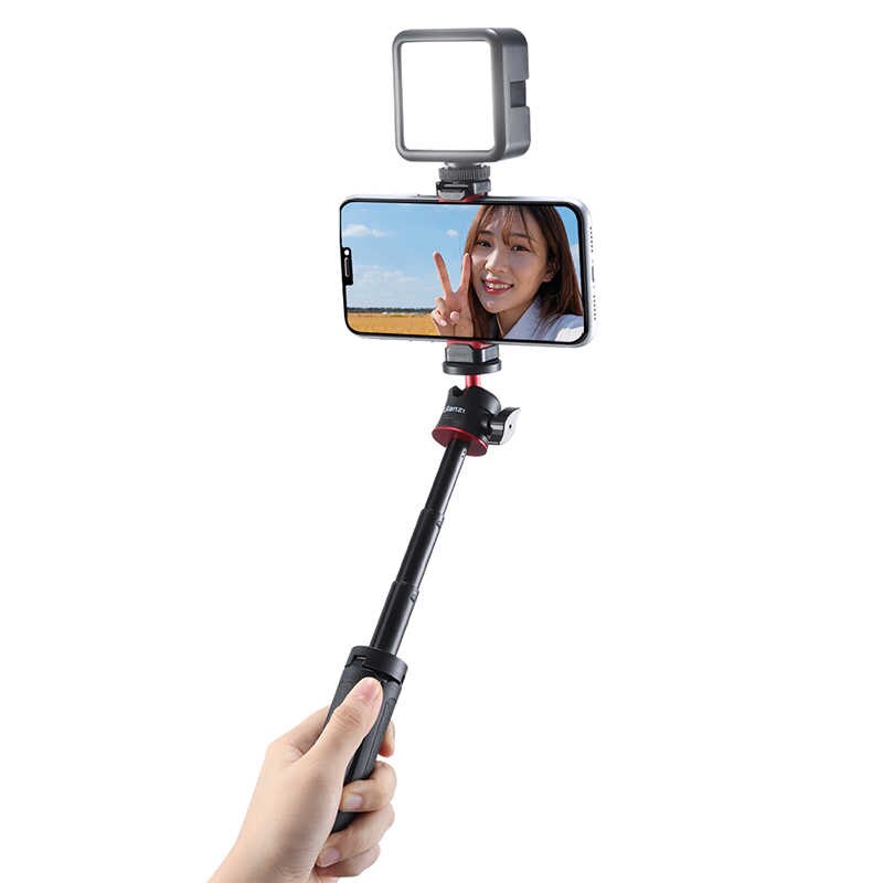 Ulanzi ST-19 Portable Phone Mount Phone Holder Clamp Clip With Cold Shoe 1/4'' Tripod Mount Mic Fill Light Vlog Accessories. 