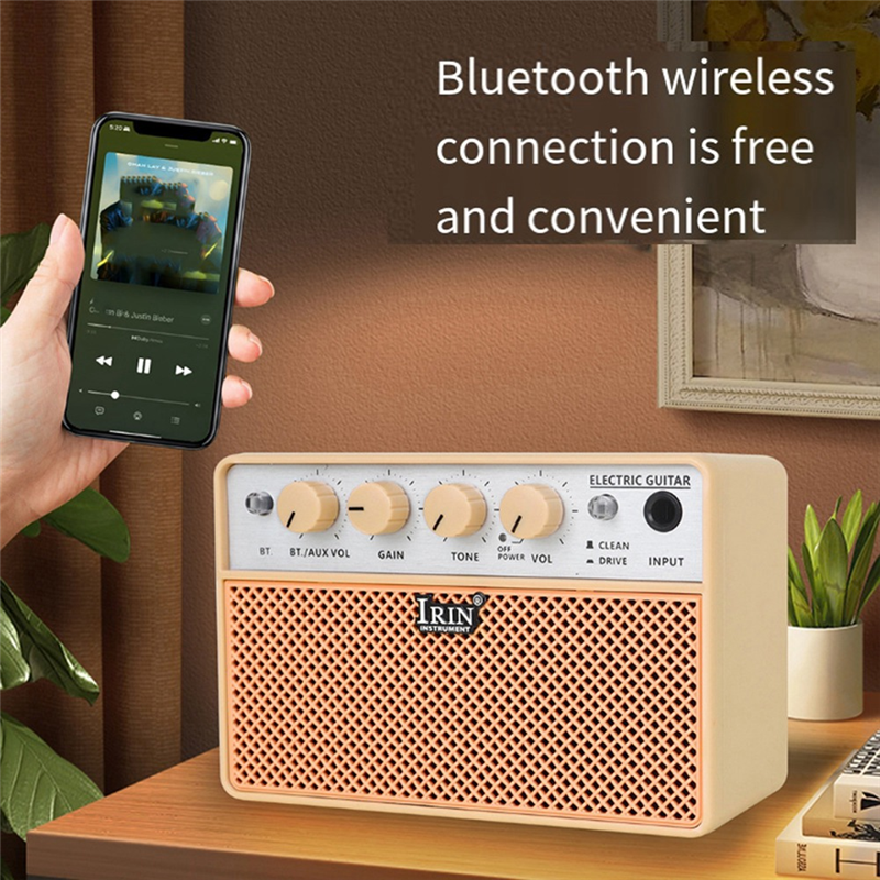 Portable Guitar Amplifier 10W Guitar Amplifier Speaker Portable Mini Bass Bluetooth Instrument Sound Box Easy to Use. 