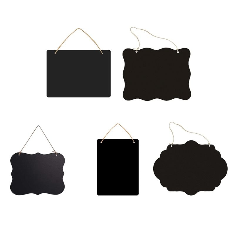 Rustic Chalkboard Hanging Signs Double Sided for Standard Chalk Message Board
