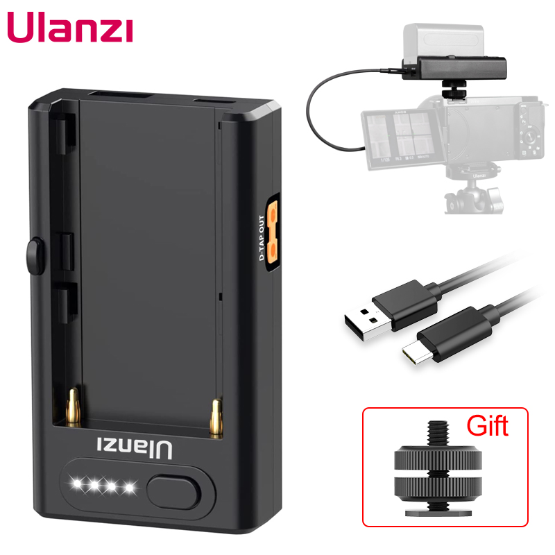 ULANZI NP-F550/F750/F950 NPF Battery Charger PD Fast Charging Video Light YN300Air II DSLR Camera Adapter for Sony CCD-RV100