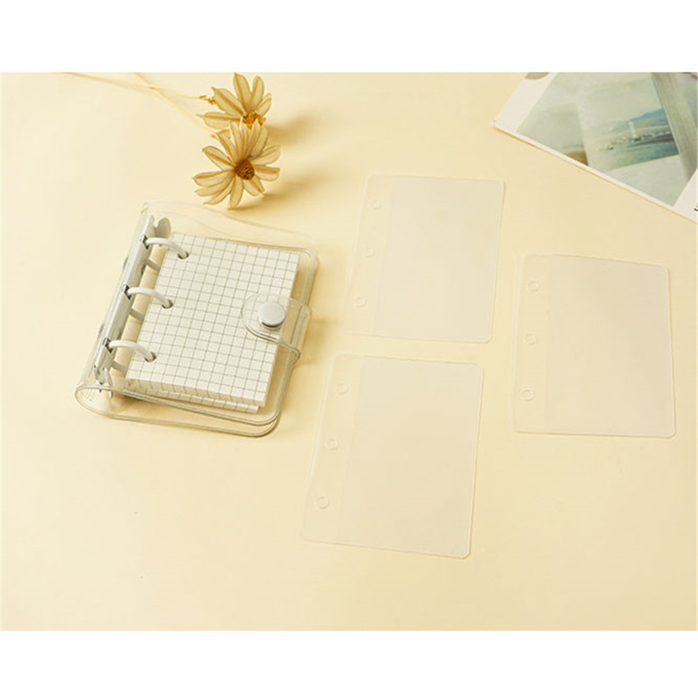3 Ring Mini Notebook Mini Loose-leaf Hand Book Portable Small Notebook 3 Ring School Supplies Notebook Ring Binder Student Mini Loose-leaf Notebook. 