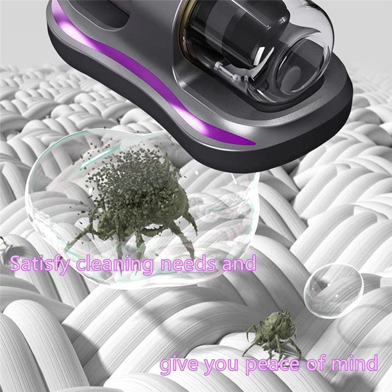 Bed Vacuum Cleaner UV Mattress Mite Handheld Cordless Vacuum Mattress 7.4V for Deep Cleaning Beds Sofas Carpets. 