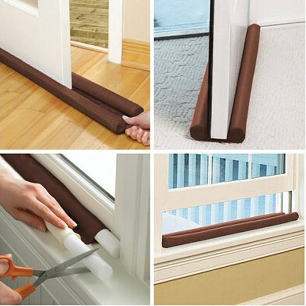 Flexible door bottom sealing strip soundproof noise reduction under door. 