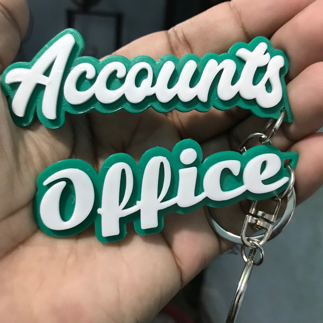 Multicolor Custom Key Ring with your name (Single Word) & Key holders. 