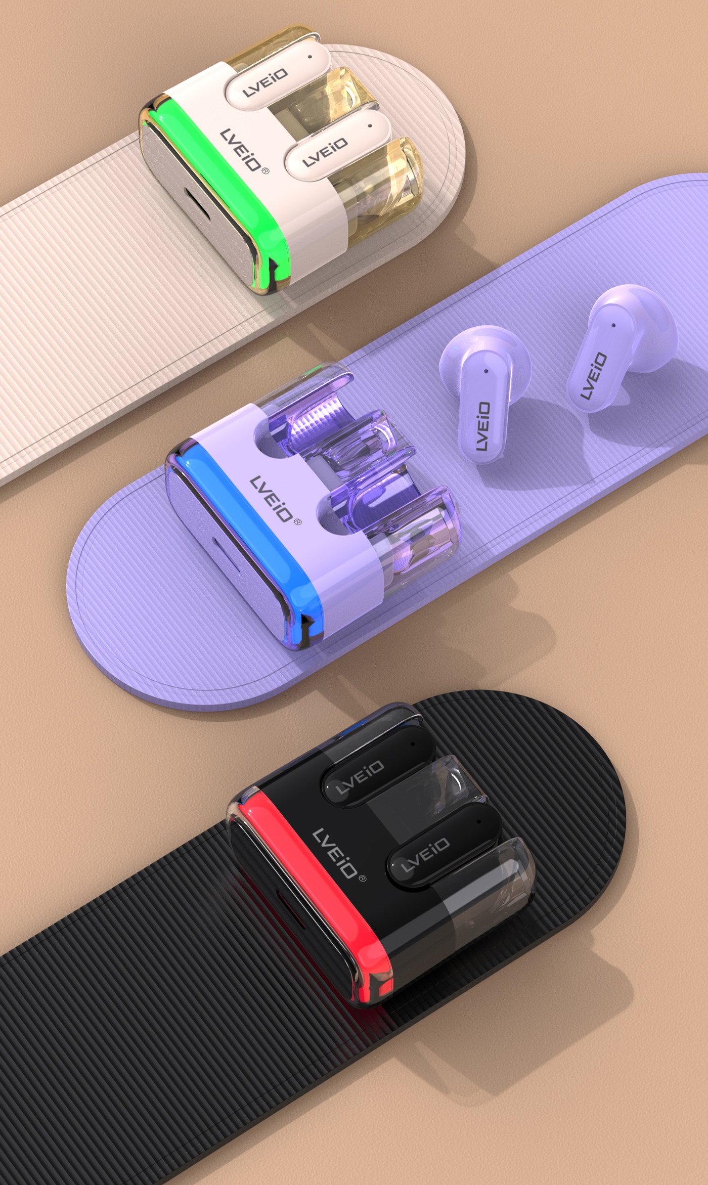 LVEIO LV-B30 TWS Bluetooth Wireless Earbuds Noise Cancelling Handfree Earphone HiFi Sound. 