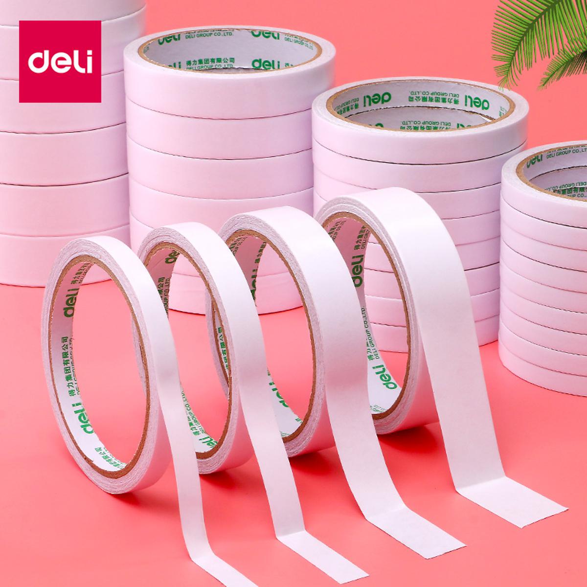 DELI Double Sided Tape Various Size Strong Adhesive Glue Stationery Tapes
