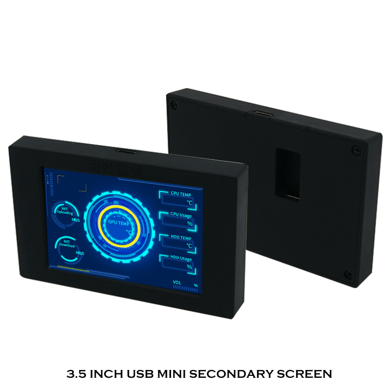 3.5/5 IPS Mini Monitor For PC CPU GPU RAM Monitoring,Computer Secondary Screen,USB TYPE-C DIY Gamer Cabinet Display. 