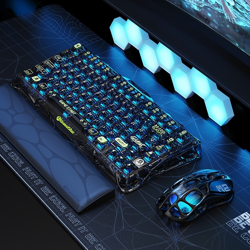 Gravastar Breakingcocoon 79keys Mechanical Keyboard Wireless 75% Configuration Customized Bluetooth Wired Gaming Hot Swappable. 