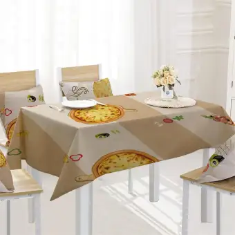 Pizza Table Cloth Linen Tablecloth For Kitchen Decorative Dining