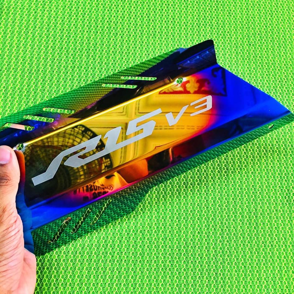 Silencer guard For Motorcycle Metal Cover for Yamaha R15 V3. 