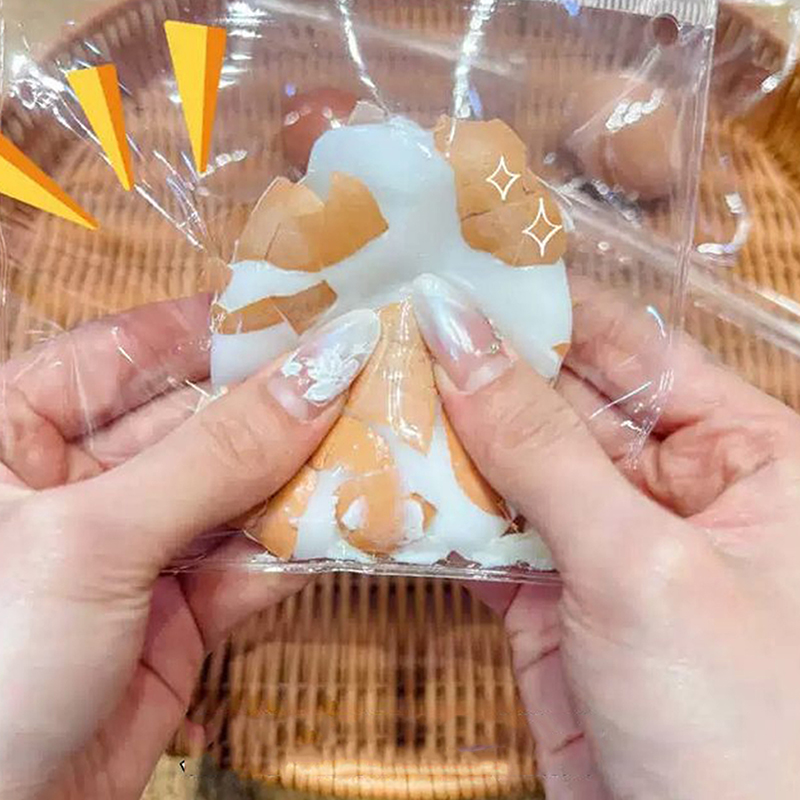 1PC Mini Silicone Egg Slow Rebound Decompression Prop TPR Simulated Explosion Shell Egg Stress Relief Squishy Fidget Toy. 