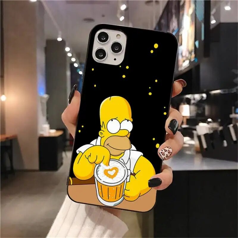 Funny Cartoon Homer Simpson Family Phone Case For iphone 14 13 12 11 Pro Mini XS Max 8 7 Plus X SE 2020 XR cover Abandon Abandon. 