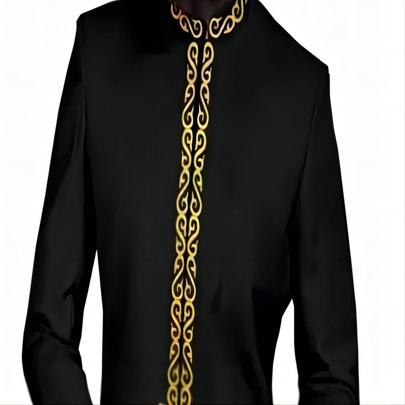 Afrika erkek giyim moda işlemeli üst ve pantolon 2 parça Set zarif klasik ince parti topu rahat güzel takım elbise. 