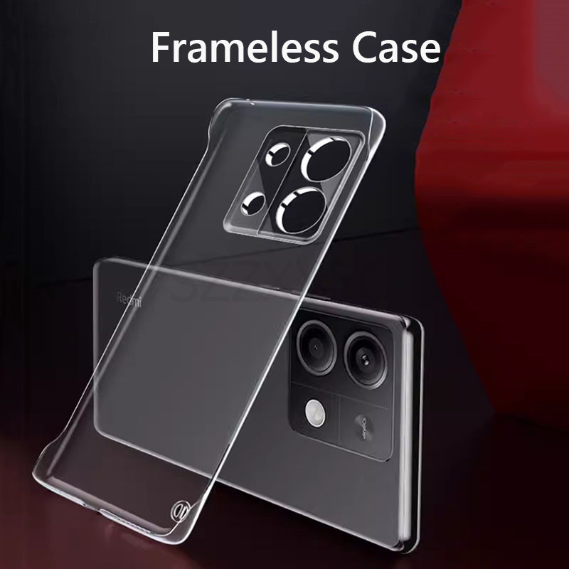 Frameless Slim Clear Hard Back Cover Case For Xiaomi Redmi Note relax13 Pro Plus Note13 Pro Plus Pro+ 5G ShockProof Coque Phone Cases