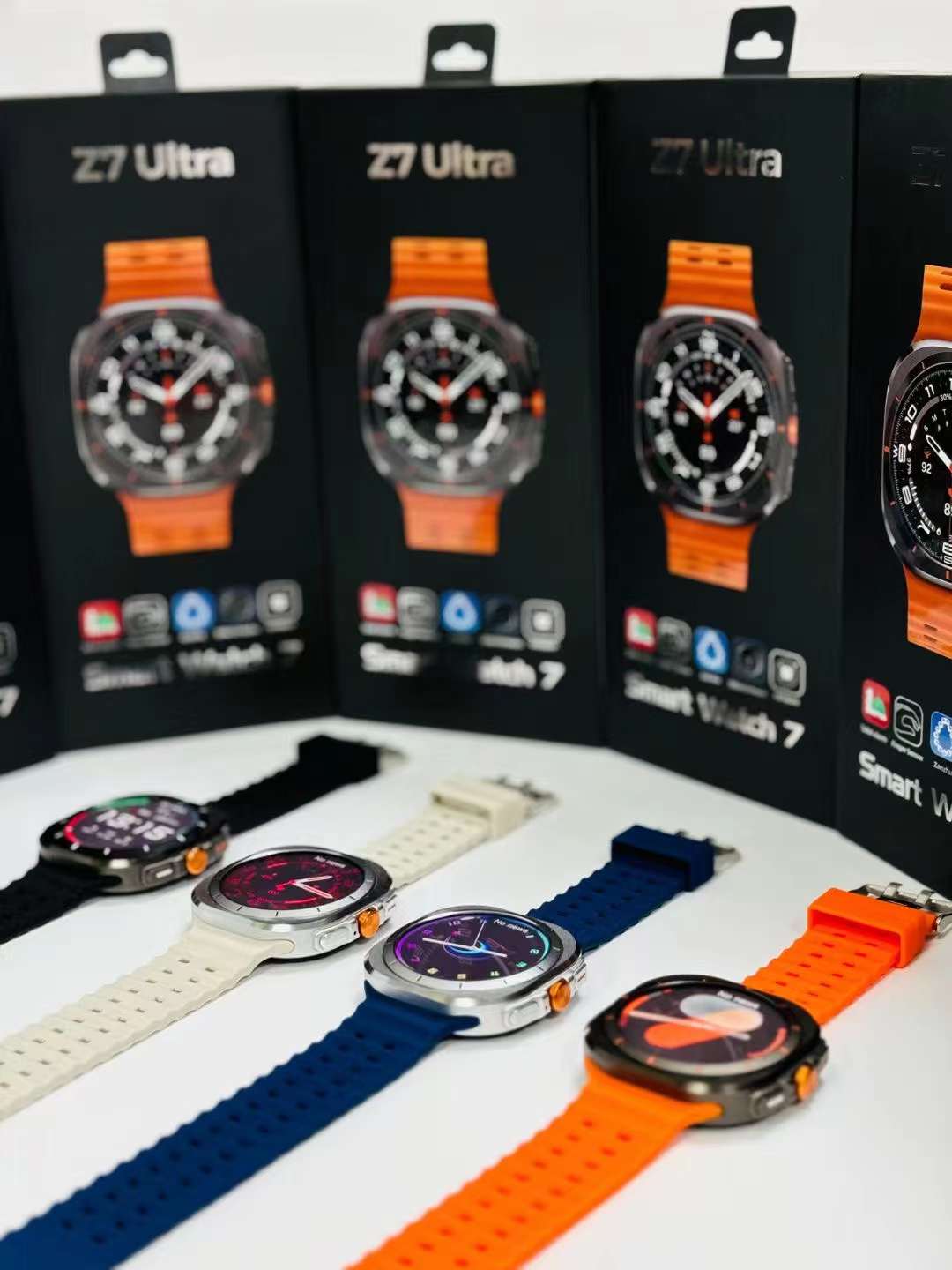 z7 ultra smartwatch smart watch ultra 2024 sport SOS compass navigation heath sleep monitor mobile phone call z7ultra. 