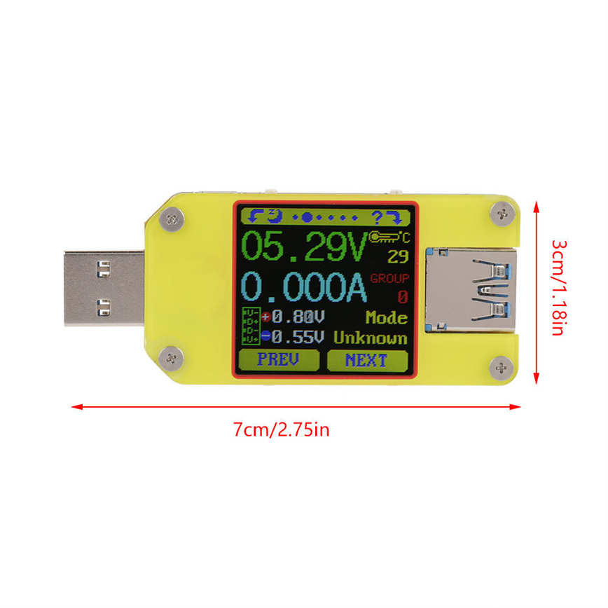Multi-function UM meter USB multimeter APP connect resistance. 