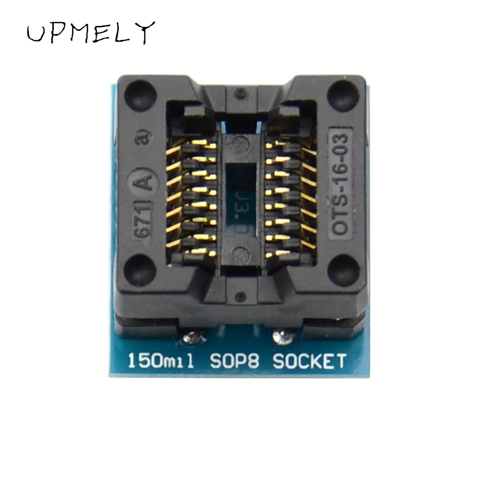 【3C VictoryEagle】UPMELY SOP8 Wide-Body Seat Wide 150mil Programmer Adapter Socket Blue SA602 Test Chip Conversion Burner. 