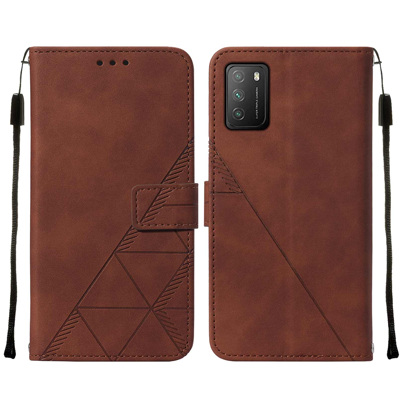 Business Phone Case For Xiaomi Poco M3 / Redmi 9T / 9 Power Case Skin Feeling PU Leather Flip Case With Card Slot Bracket Shockproof Design. 