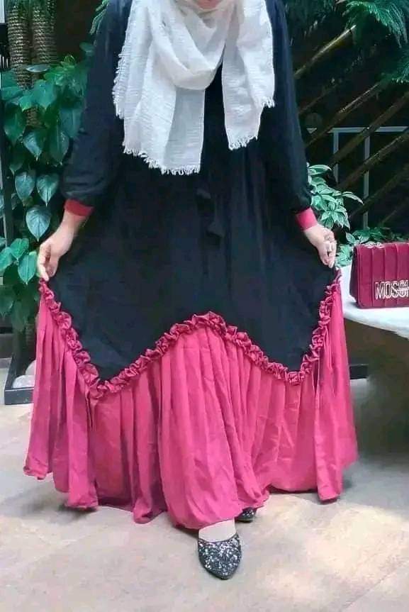 Borkha Elegance with Abaya Irani Stylish Party Borkha - A Hijab Fashion Collection Featuring Fashionable Khimar Lycra Borkha Without Hijabs.. 
