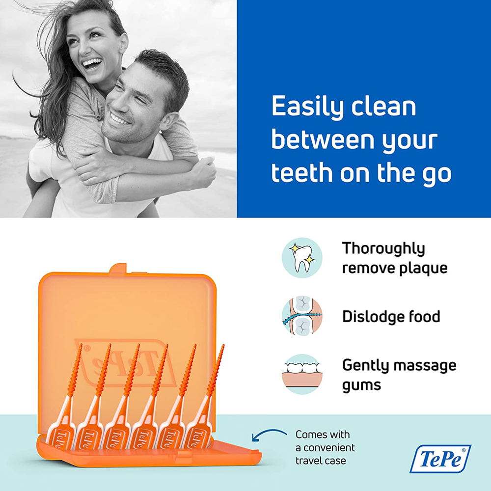 Tepe Easypick Toothpicks Orange 36 Pack XS/S Size Dental Soft Floss Picks Silicone Gum Stick Teeth Interdental Cleaning Tools. 