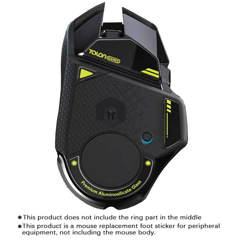 Glass Mouse Feet Compatible with G502 Wireless Mouse Round Curved Edge Mouse Glass Skates. 