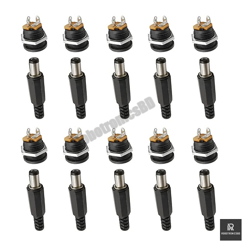 5 Sets Male and Female DC Power Jack & Socket Combo | 5.5Γ2.1mm ...