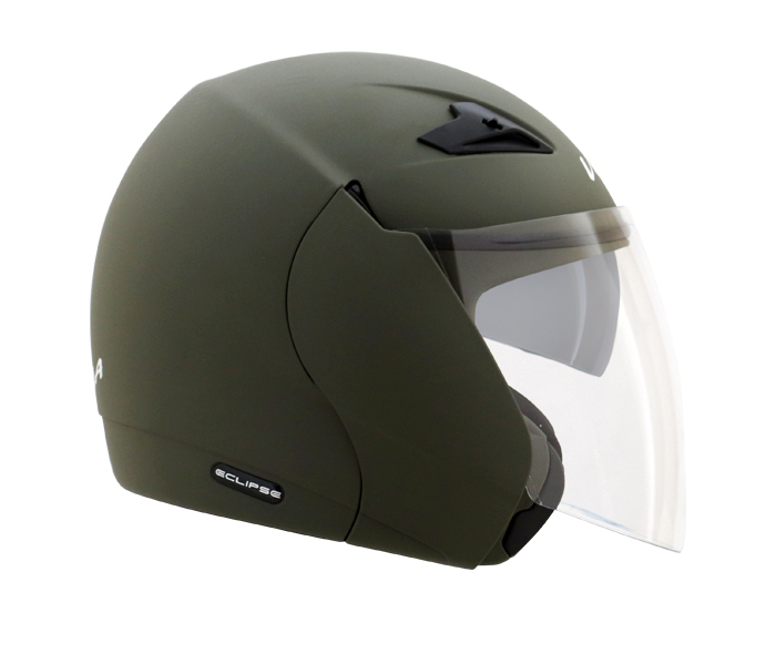 Vega Eclipse high performance stylish helmet, Original, Solid Army green. 