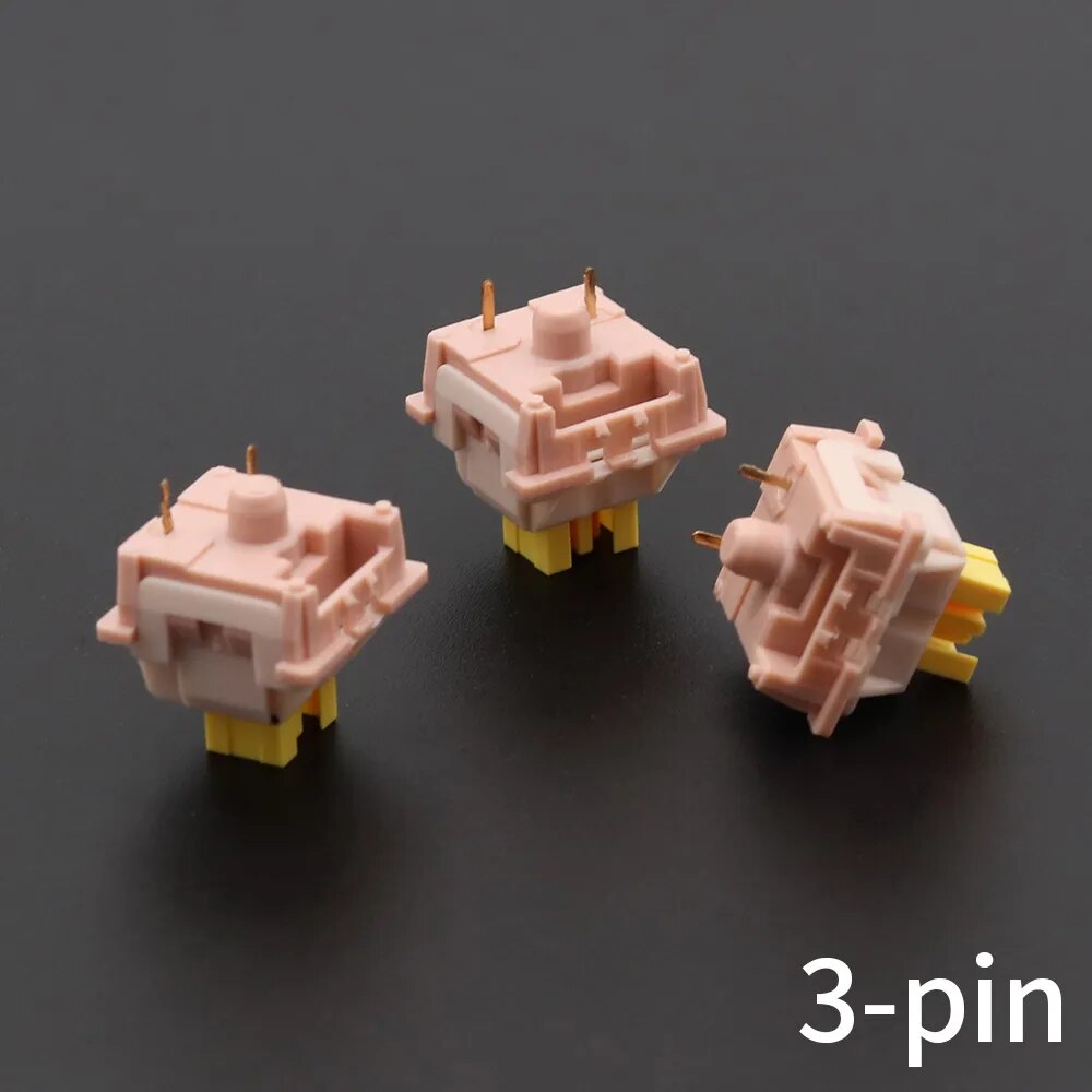 Outemu Silent Lemon Peach Switch for Mechanical Keyboard 3Pin Linear Tactile 40g 50g RGB SMD Mechan Keyboard Gaming MX Switches. 