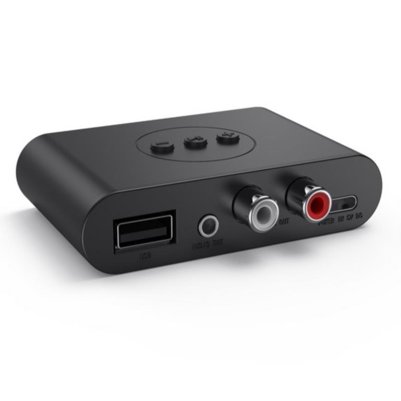 Bluetooth 5.0 Receiver Transmitter Wireless 3.5mm AUX NFC to 2 RCA Audio Adapter. 
