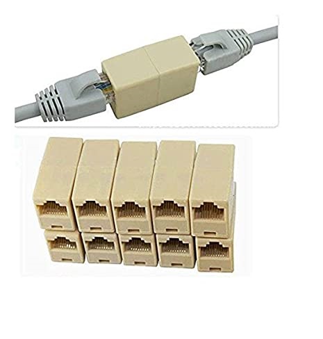 RJ45 Lan Jointer White (5PCS) / RJ45 Ethernet Lan Cable Joiner Coupler Connector Coupler Jointer. 