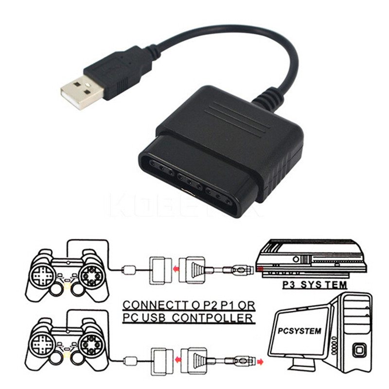 Dla Sony PS1 PS2 Dualshock PlayStation 2 Joypad GamePad do 3 PS3 USB do komputera kontroler gier Adapter na kabel do konwertera bez kierowcy. 