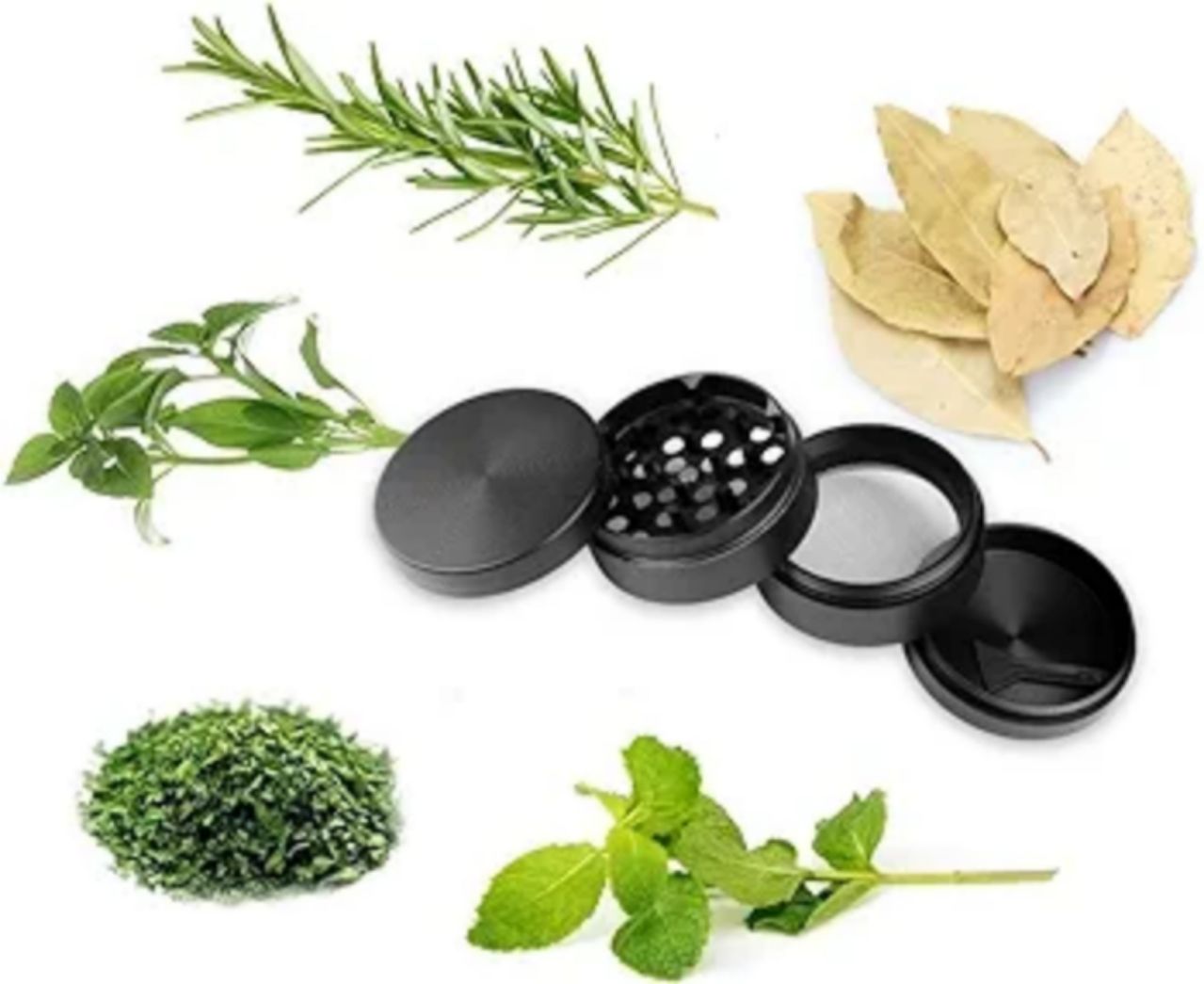 Mini Aluminum Alloy Spice Crusher Hand Muller Pollen Herbal Herb Grinder-Material: Aluminum Alloy Size(H x Dia): 3.5cm x 4cm(Approx.). 