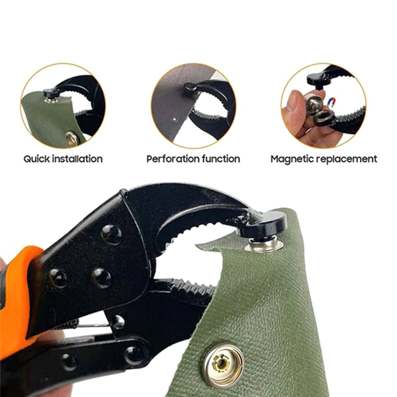 Heavy Duty Snap Fastener Tool,Snap Setter Tool Kit with 30 Sets, for Boat Cover, Snap Button with Portable Bag Durable Black. 